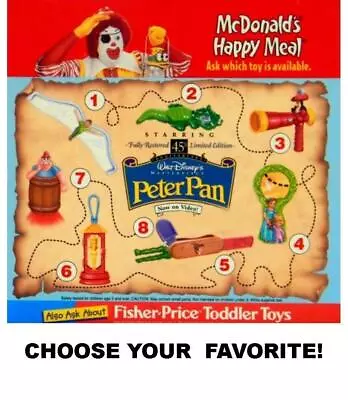 McDonald's 1998 Vintage Disney Peter Pan Toys-Pick Your Favorite! • $8