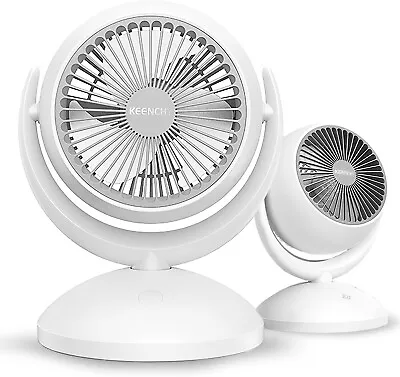 USB Desk Fan Rechargeable Battery Operated Table Fan 4 Speeds 9  • £22