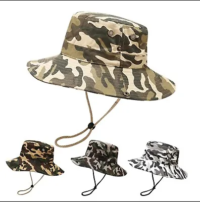 Bonnie Hats Men Army Bucket Hats Military Summer Bucket Caps Hunting Hiking Out • $5.77