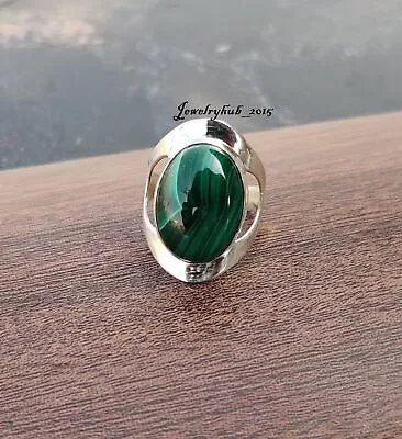 Malachite Gemstone Ring 925 Sterling Silver Amazing Gift Jewelry All Size MO2245 • £14.87