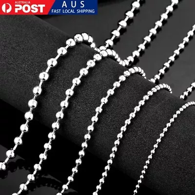 Stainless Steel Single Link Basic Ball Chain Titanium Necklace For Men Women Au • $16.43