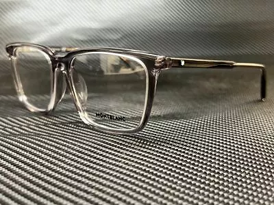 Mont Blanc MB0011OA 004 Grey Transparent Demo Lens Eyeglasses 54mm • $144.18