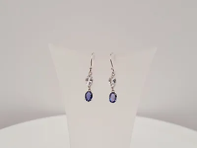 Iolite Aquamarine Earrings Ice Aquamarine Semi Precious Gemstones • £59.95