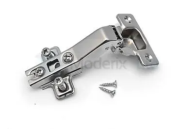 35mm 45 Degree Kitchen Cabinet Wardrobe Door Hinge Angular + Euro Screws • £3.59