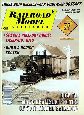 Railroad Model Craftsman Magazine September 2008 Vol 77 No 4 Realistic Photos Y • $9.09