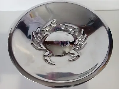 Mariposa Brillante 1996 Mexico Aluminum Serving Bowl Dish 8 1/4  Crab • $24.95