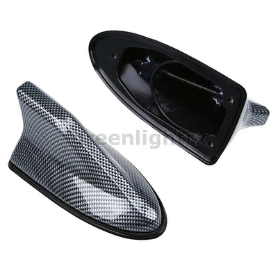 $13.98 • Buy Carbon Fiber Shark Fin Antenna Roof Car Auto Aerial FM/AM Radio Signal Universal