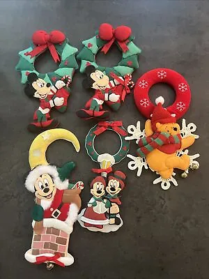 Mickey & Minnie Mouse Door Knob Hangers Vintage Christmas Disney Decorations (5) • $35