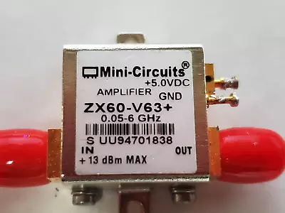 Mini-Circuits ZX60-V63+ 0.05V-6GHz 5V RF Coaxial Microwave Amplifier TESTED Plot • $55