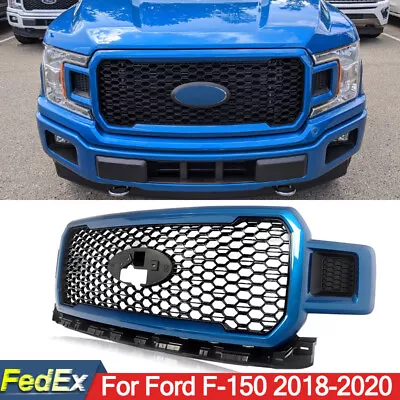 Honeycomb Front Grille Assembly Velocity Blue For 2018-20 Ford F-150 JL3Z8200SF • $229.99