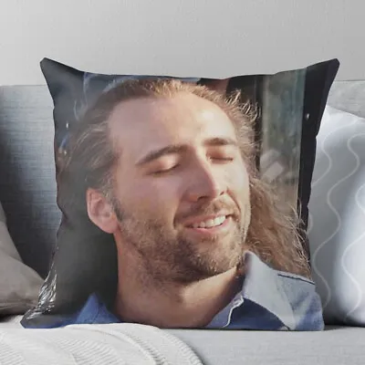 Nic Cage Fresh Air Pillow Case Two Sides 16  18  20  Memes Pillowcase Caging • $19.91