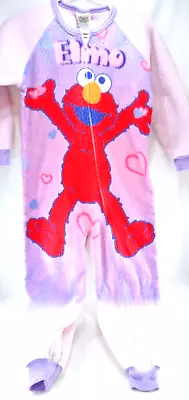 Vintage 4T Elmo One Piece Zipper Footie Sleeper Pajamas Sesame Street • $22.50