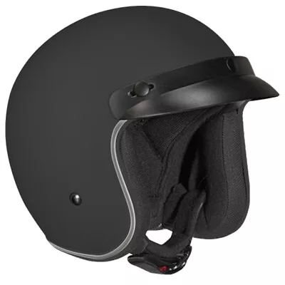 Vega X-380 Flat Black Open Face Motorcycle Helmet Adult Size XS • $29.99