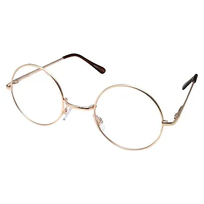 John Lennon Inspired Round Clear Lens Glasses Hippy Sunglasses Vintage • $11.99