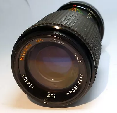 Mitakon 70-180mm F4.5 FD Lens For Canon Manual Focus Telephoto W/ Haze AS IS • $25.97