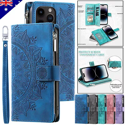 $18.99 • Buy For IPhone 14 13 12 11 Pro Max XS/R SE 8/7 Plus Case Leather Wallet Flip Cover