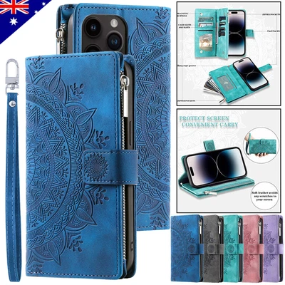 $18.99 • Buy For IPhone 14 13 12 11 Pro Max XS/R SE 8/7 Plus Case Leather Wallet Flip Cover