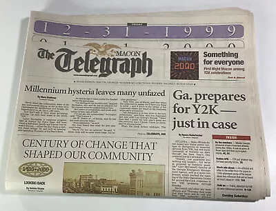 Macon Georgia Telegraph Newspaper Dec 31 1999 Great Ads Y2K Edition New Century • $20.77