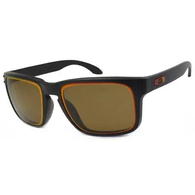$134.99 • Buy Oakley OO 9102-G8 55 Holbrook Fire & Ice Matte Black Prizm Bronze Sunglasses .