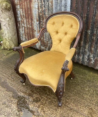 £115 • Buy Victorian Rosewood Open Armchair