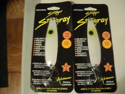 2 - Michigan Stinger Stingray Spoons (glow Ghost) Nip • $18