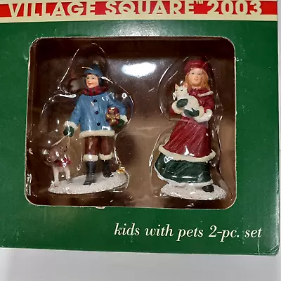 Mervyns Village Square 2003 Kids With Pets 2 Pc Set NIB • $17.95