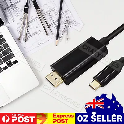 USB C To HDMI Cable Type C Male To HDMI Male 4K Cable For Laptop VIC • $10.99
