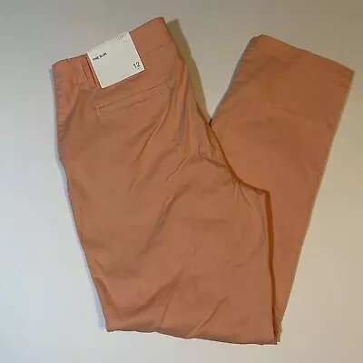 Ann Taylor Loft The Slim Chino Pants Sz 12T Tall Peach Career Colorful NWT • $29