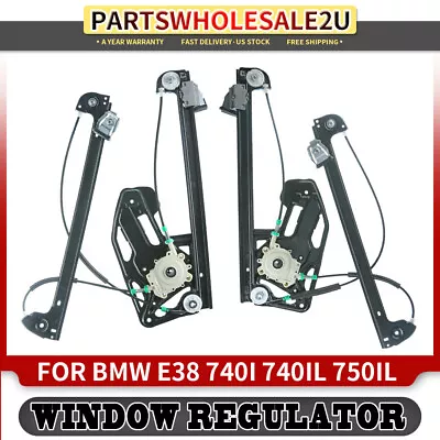 2x Front Left & Right Window Regulators For BMW E38 740i 740iL 750iL 95-01 Sedan • $83.19