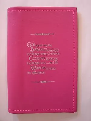 Alcoholics Anonymous AA Big Book Cover Paperback Serenity Prayer PINK • $20.99