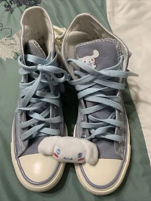 $10 • Buy Kawaii Dog Student High Top Canvas × 1Blue / US7