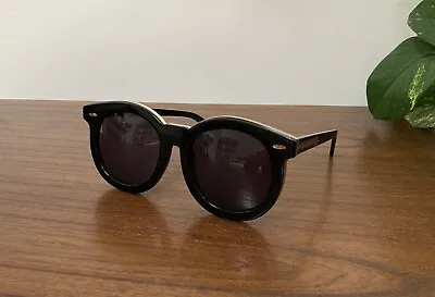 Karen Walker Sunglasses Super Duper Thistle Sunglasses Black 1501591 Handmade • $88.80