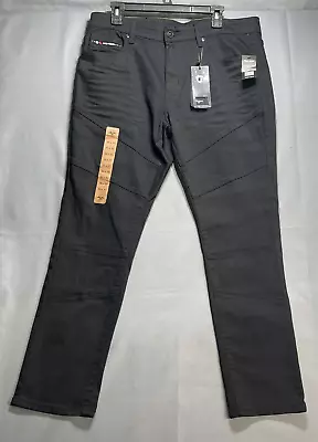 FRIED DENIM Slim Fit Stretch Black Jeans NWT 36x30 New With Tags Motorcycle • $24.99