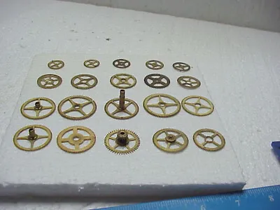 20 Used Very Fine Toothed Clock Gears Steampunk Altered Art Projects Parts #33 • $14