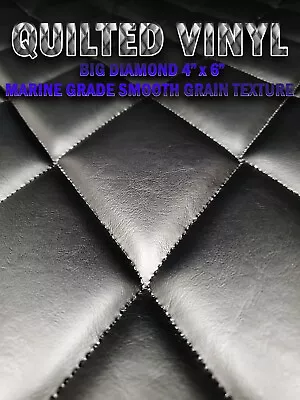 Quilted Vinyl Smooth Marine Grade Big Diamond 4 X6  With 3/8  Foam Backing • $25.99