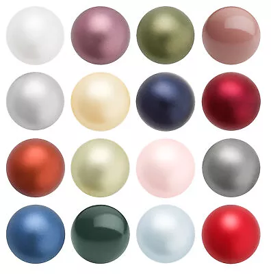 Original PRECIOSA 131 80 012 Button Nacre Beads Half Drilled * Many Colors • £2.82