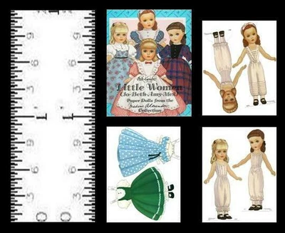 $12 • Buy 1:12 Scale Miniature Paper Dolls Madame Alexander Little Women Dollhouse Scale