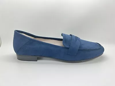 Jana Shoes Blue Faux Suede Woman Flats Slip On Shoes UK 7.5 EUR 41 • £18.99