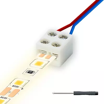 30 Pcs LED Tape Light Connectors Solderless Led Light Strip Connectors 2 Pin 8mm • $21.80