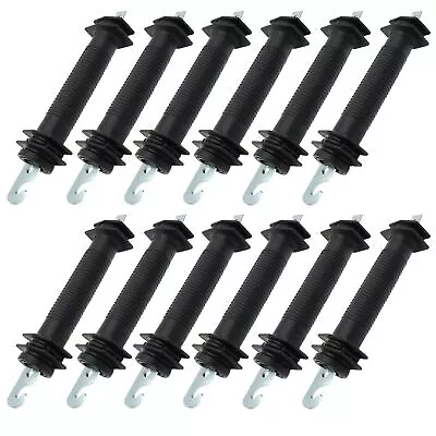Plastic Heavy Duty Electric Fence Gate Handle Insulators With Springs Black • $39.25