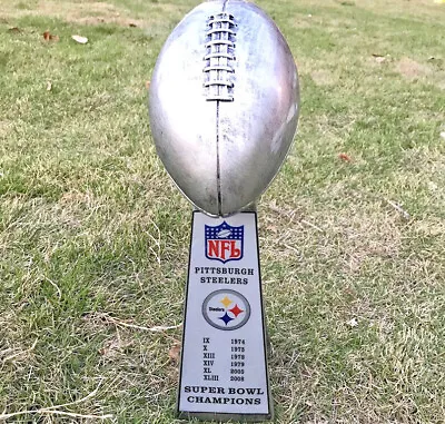 Pittsburgh Steelers Super Bowl 6x Times Champions Silver Prize Award 13 & 9 Inch • $54.90