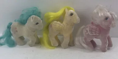 Vintage My Little Pony So Soft Ponies 3 LOT Cupcake Hippity Hop Lofty 1985-86 • $32.09