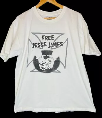 Vintage West Coast Choppers Free Jesse James T Shirt Punk Biker 2000s Y2K Sz XL • $29.99