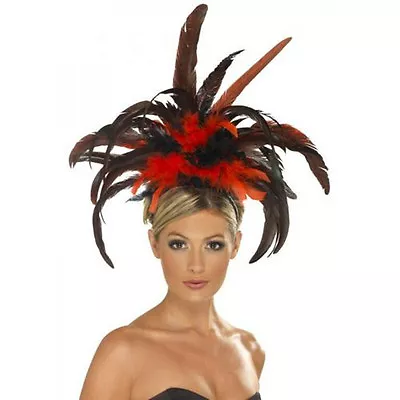 $12.95 • Buy Showgirl Burlesque Feather Headdress Moulin Rouge Samba Costume Headpiece