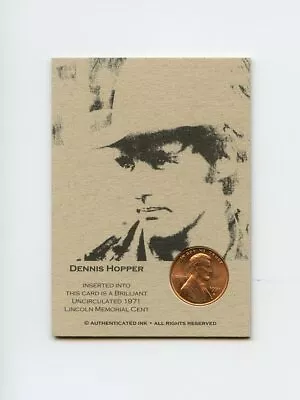 #LK.1359 DENNIS HOPPER 1971 Lincoln Penny Insert Trade Card RARE • $9.95