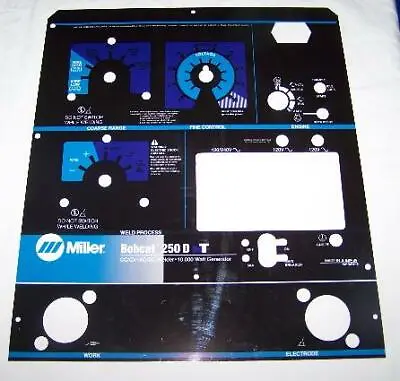 $99.88 • Buy Miller Arc Welder Laser Cut Aluminum Bobcat 250D NT Control Plate, NEW