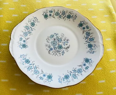 Vintage Colclough Braganza Bone China Cake Serving Plate Blue Floral 26cm Width • £6.50