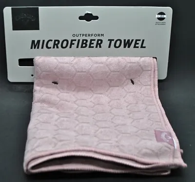 Callaway Outperform Golf Microfiber Towel Pink Mauve NEW 30 X 20 In • $10