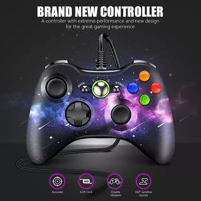 New Wired Xbox 360 Controller And Windows PC Controller With Dual-Vibration. • $16.88