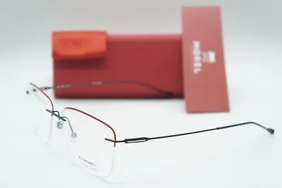 Morel Lightec Oga 30221l Nr11 Red Black Eyeglasses Frames 57-17 Made In France • $134.99